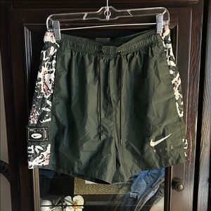 Nike Women’s Olive and Patterned Athletic Shorts